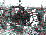 Chernobyl in ruins.