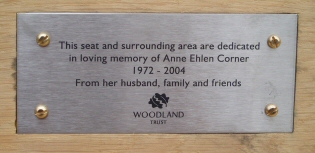 Anne's dedication plaque