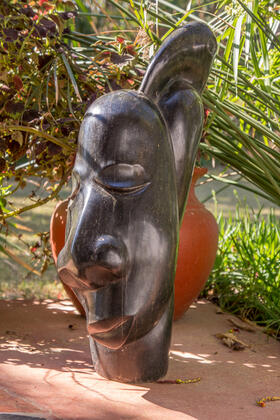Claude Nyanhongo - Bust with bird
