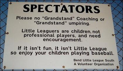 Little League sign